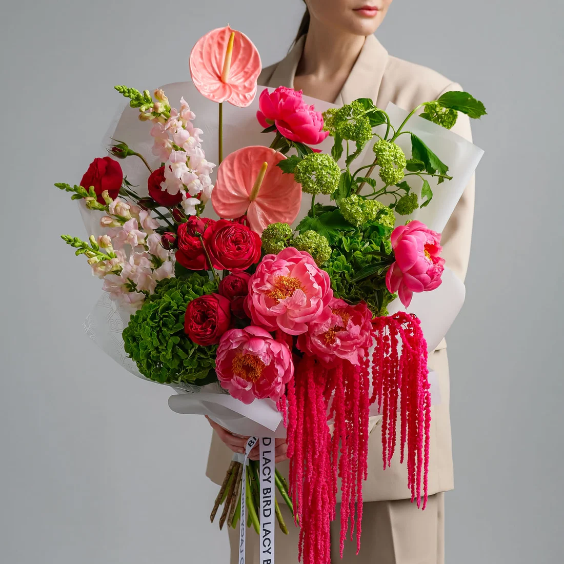 Roses with anthurium